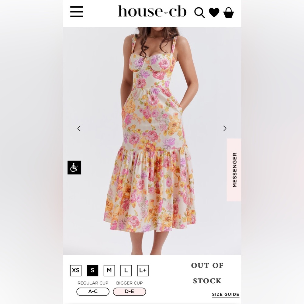 Ivory floral midi sundress